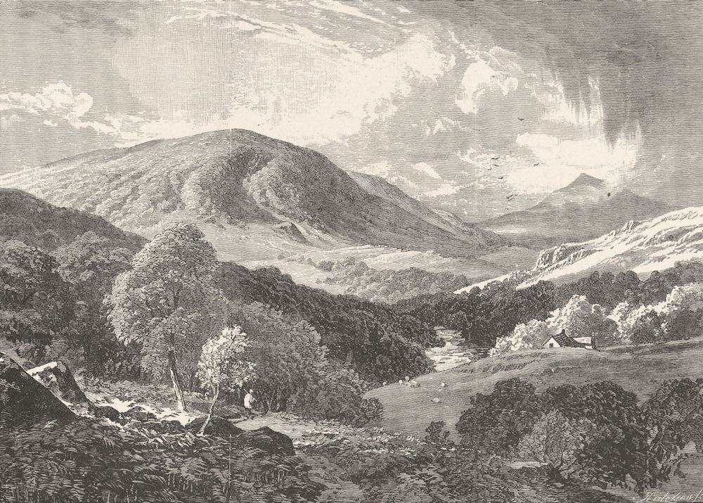 WALES. Another view in the Liedr valley 1901 old antique vintage print picture